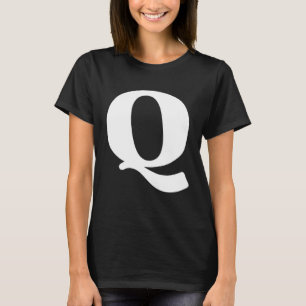 Fetter Buchstabe Q  Alphabetzeichen Große Schrift  T-Shirt