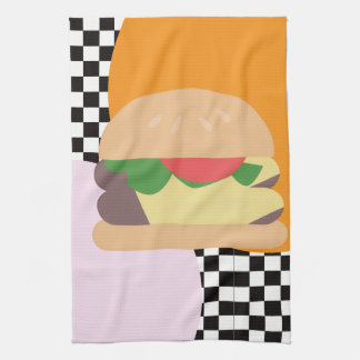 Fetter Burger Kariert Pink Orange Schwarz Geschirrtuch