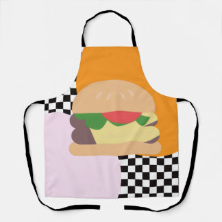 Fetter Burger Kariert Pink Orange Schwarz Schürze