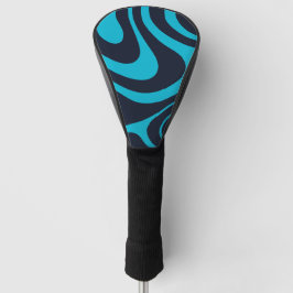 Fetter dynamischer abstrakter blauer Teal-Wirbel G Golf Headcover