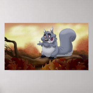 Fetter Eichhörnchen-Druck Poster