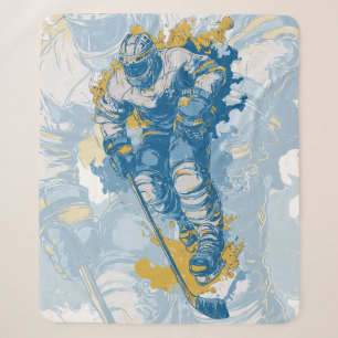 Fetter Eishockey-Maskottchen Wintersport Sherpadecke