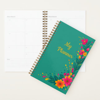 Fetter Floral- und Teal-Planer Planer