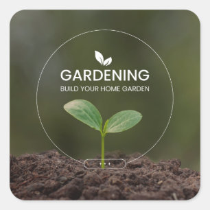 Fetter Gartenaufkleber   Pflanzenmutter   Gartenar Quadratischer Aufkleber