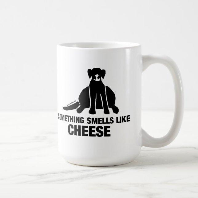 Fetter Hund - etwas riecht wie Käse-Tasse Kaffeetasse (Rechts)