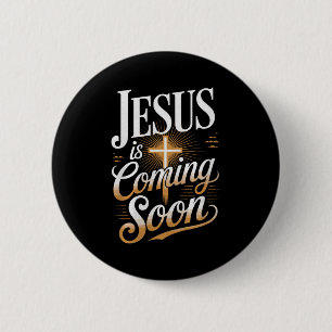 Fetter Jesus Kommt Bald Christliche Kleidung Premi Button