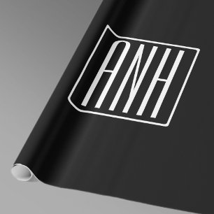 Fetter Moderner 3 Anfangsbuchstaben Monogramm   We Geschenkpapier