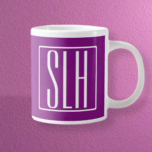 Fetter Moderner 3 Anfangsbuchstaben Monogramm We Jumbo-Tasse