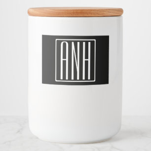 Fetter Moderner 3 Anfangsbuchstaben Monogramm We Lebensmitteletikett