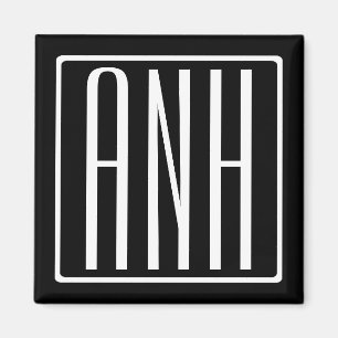 Fetter Moderner 3 Anfangsbuchstaben Monogramm We Magnet