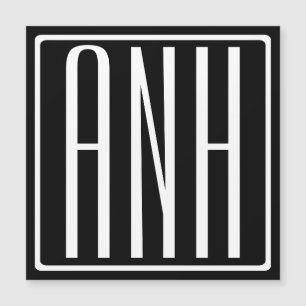 Fetter Moderner 3 Anfangsbuchstaben Monogramm We Magnetkarte
