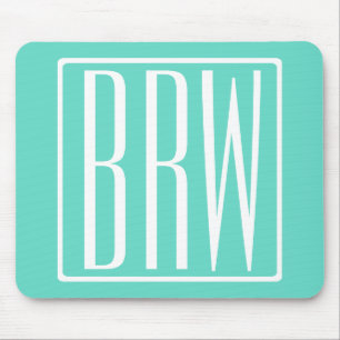 Fetter Moderner 3 Anfangsbuchstaben Monogramm We Mousepad