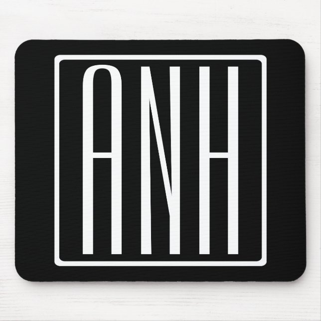 Fetter Moderner 3 Anfangsbuchstaben Monogramm | We Mousepad (Vorne)