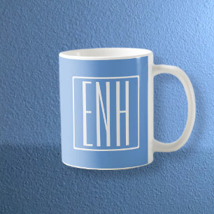 Fetter moderner 3-Buchstaben-Monogramm Sanftes B Kaffeetasse