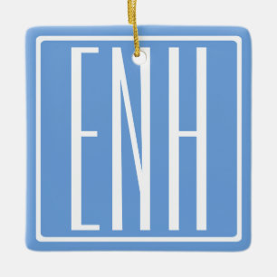 Fetter moderner 3-Buchstaben-Monogramm Sanftes B Keramikornament