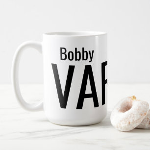 Fetter moderner personalisierter Name Kaffeetasse