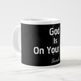 Fetter Moderner Schwarzer Name Glaube Gott Ist Auf Jumbo-Tasse