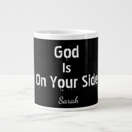 Fetter Moderner Schwarzer Name Glaube Gott Ist Auf Jumbo-Tasse