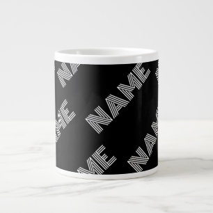 Fetter Retro-modern Name oder Wortmuster Jumbo-Tasse