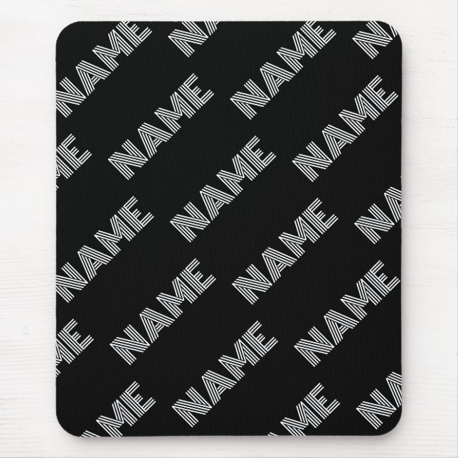 Fetter Retro-moderner Name oder Wortmuster Mousepad (Vorne)