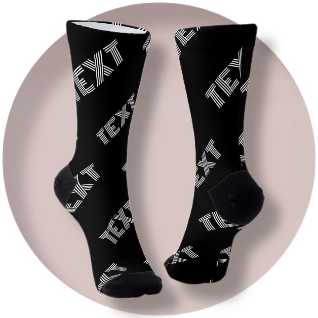 Fetter Retro-moderner Name oder Wortmuster Socken (Von Creator hochgeladen)