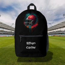 Fetter roter grüner Football-Helm Druck-Näh-Tasche