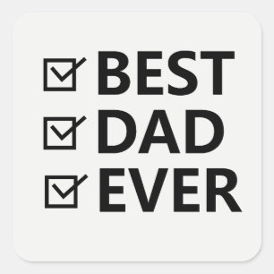 Fetter Sans-Serif-Einfach-Daddy-Aufkleber Bester Quadratischer Aufkleber