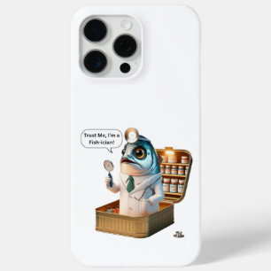 Fetter Sardine-Arzt Fish-ician Cartoon Pun Spruch Case-Mate iPhone Hülle