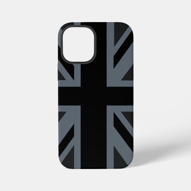 Fetter schwarzer Union Jack iPhone Hülle (Rückseite)