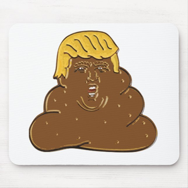 Fetter Trumpf Emoji kacken Mousepad (Vorne)