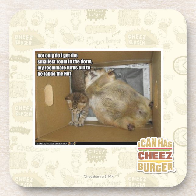 Fetter Zimmergenosse Getränkeuntersetzer (Vorderseite)