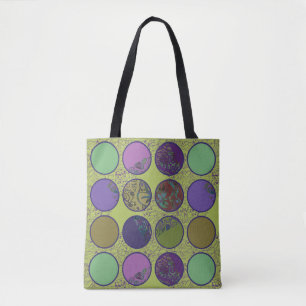 Fettes abstraktes Kreis-Muster – Große Geometrie Tasche