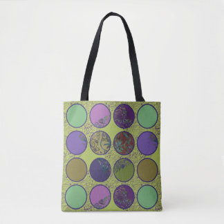 Fettes abstraktes Kreis-Muster – Große Geometrie Tasche