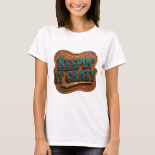 Fettes Blau KEEPIN' IT CRAZY Grafik T-Shirt