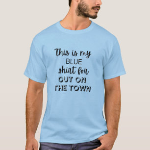Fettes blaues humorvolles Date-Night-T-Shirt T-Shirt