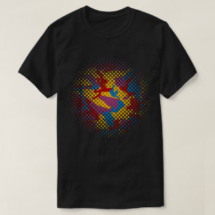 Fettes Camouflage-Muster Halftone T-Shirt