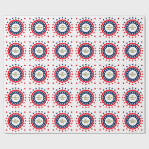 Fettes geometrisches 4.-Juli-Design Geschenkpapier
