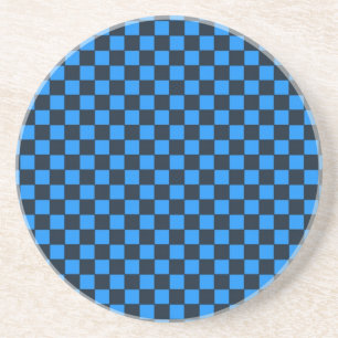 Fettes geometrisches kariertes Design Sandstein Untersetzer