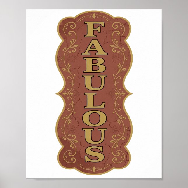 Fettes Gold FABULOSES Design Poster (Vorne)