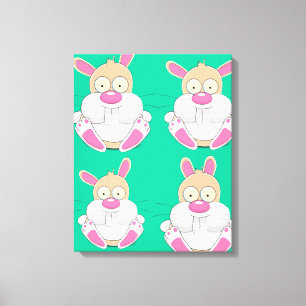 Fettes Kaninchen Leinwanddruck