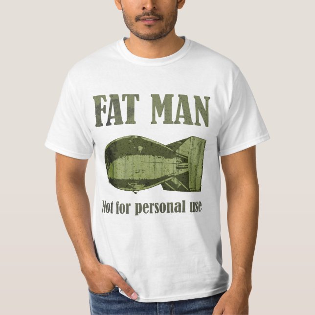 Fettes Mann-Armee-Grün T-Shirt (Vorderseite)