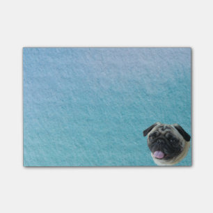 Fettes Mops-Porträt Post-it Klebezettel