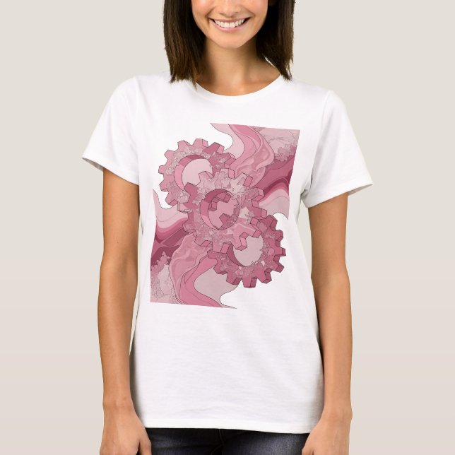 Fettes Rosa ABSTRACT ART Statement Design T-Shirt (Vorderseite)
