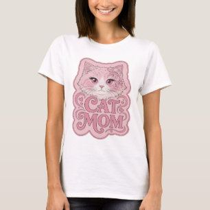 Fettes Rosa CAT MOM Fettes Design T-Shirt