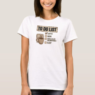 Fettes Rosa COFFEE ARBEIT TRUE CRIME Kunstkomposit T-Shirt