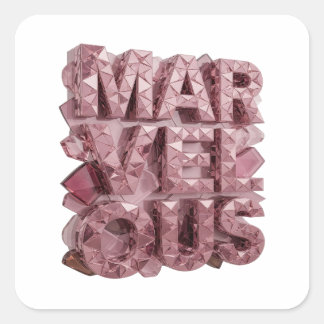 Fettes Rosa MARVELOUS Sticker Art