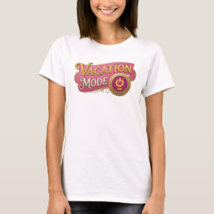 Fettes Rosa URLAUBSMODUS AKTIV Kunstkomposition T-Shirt