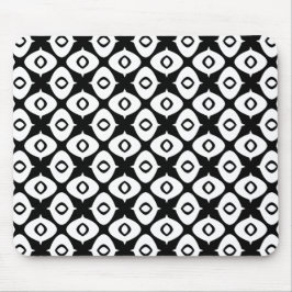 Fettes Schwarz-Weiß-Symmetrisches Arabeskenmuster Mousepad
