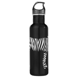 Fettes Schwarz-Weiß-Zebramuster Trinkflasche