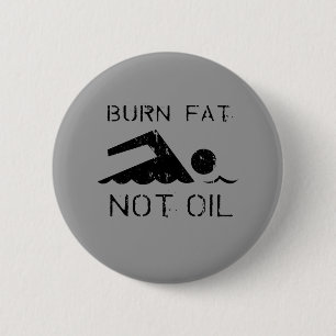Fettes Schwimmen des Brandes Button